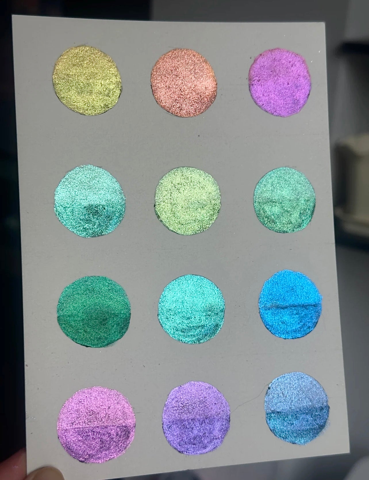 Handmade Chameleon Pearlescent Watercolors — Essential 12-Color Set, Best Used Over Base Layers